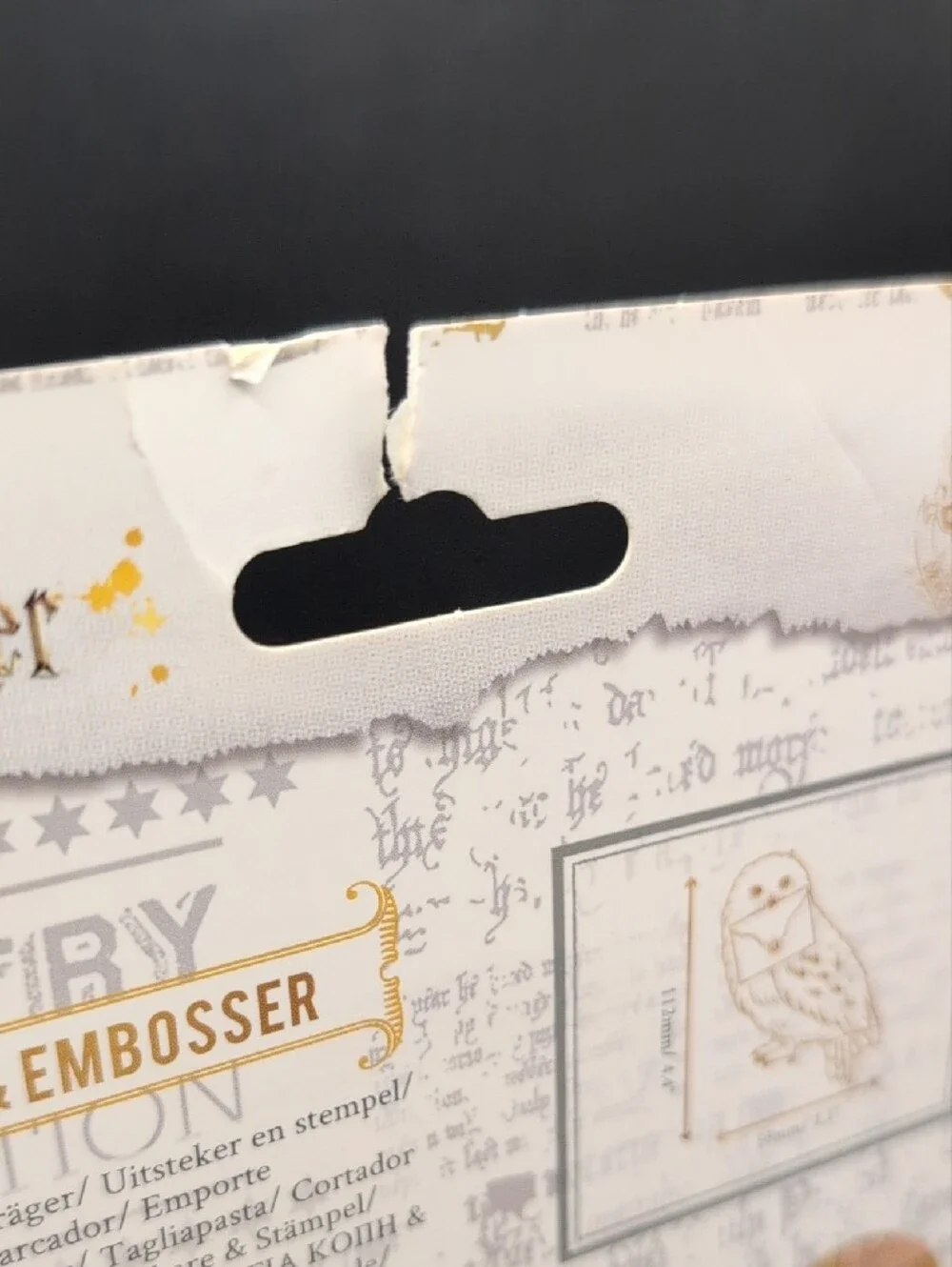 PME Hedwig Owl Cookie Cutter and Embosser Gold